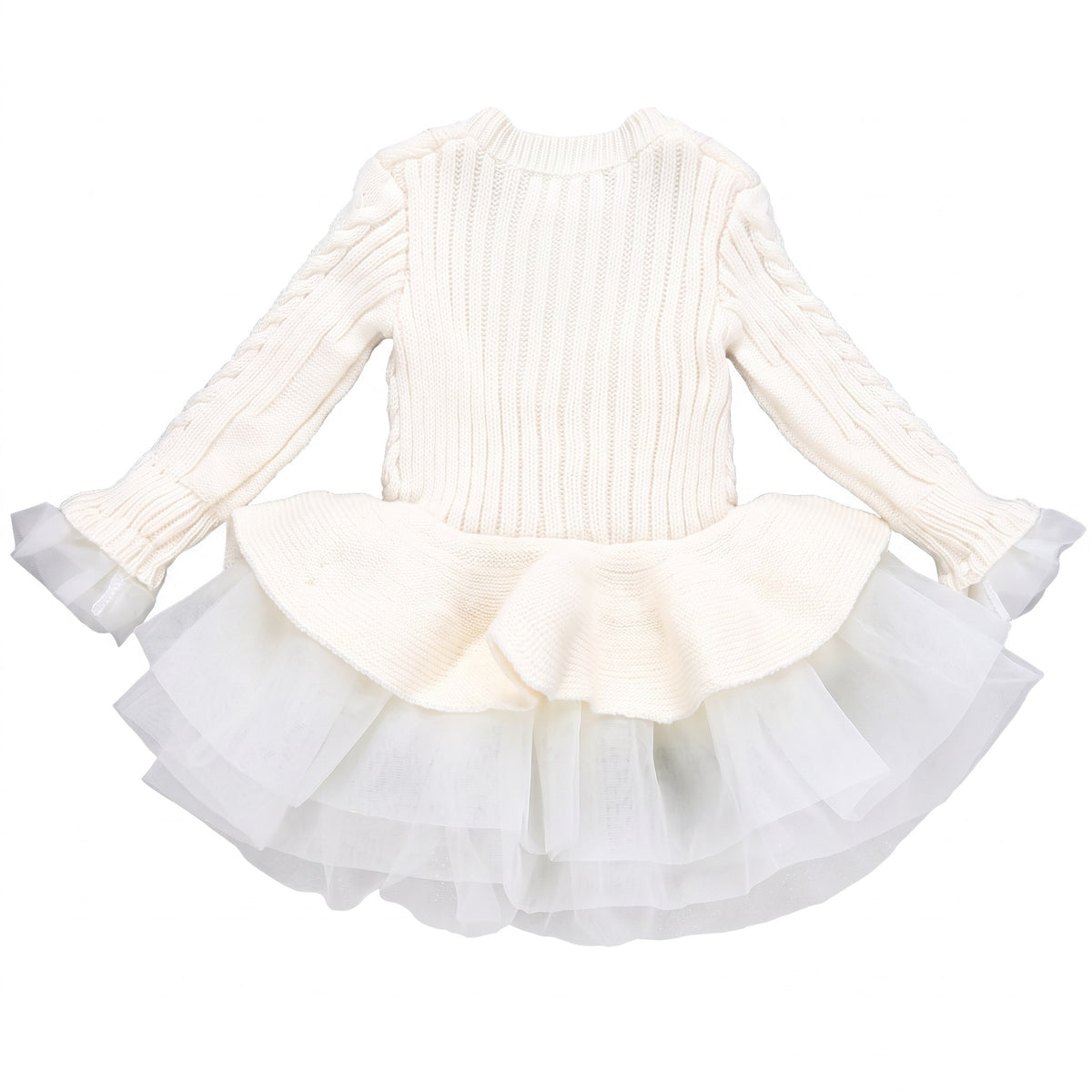 Kerstjurk Meisje Beige