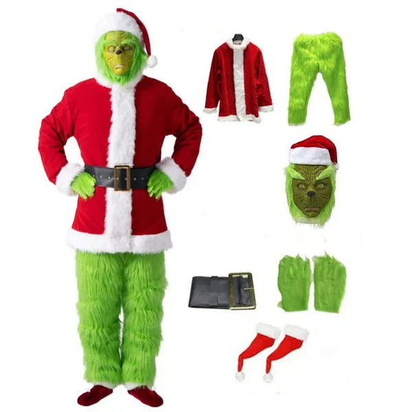 Kerstkostuum Groen Monster - Compleet Verkleedpak voor Volwassenen