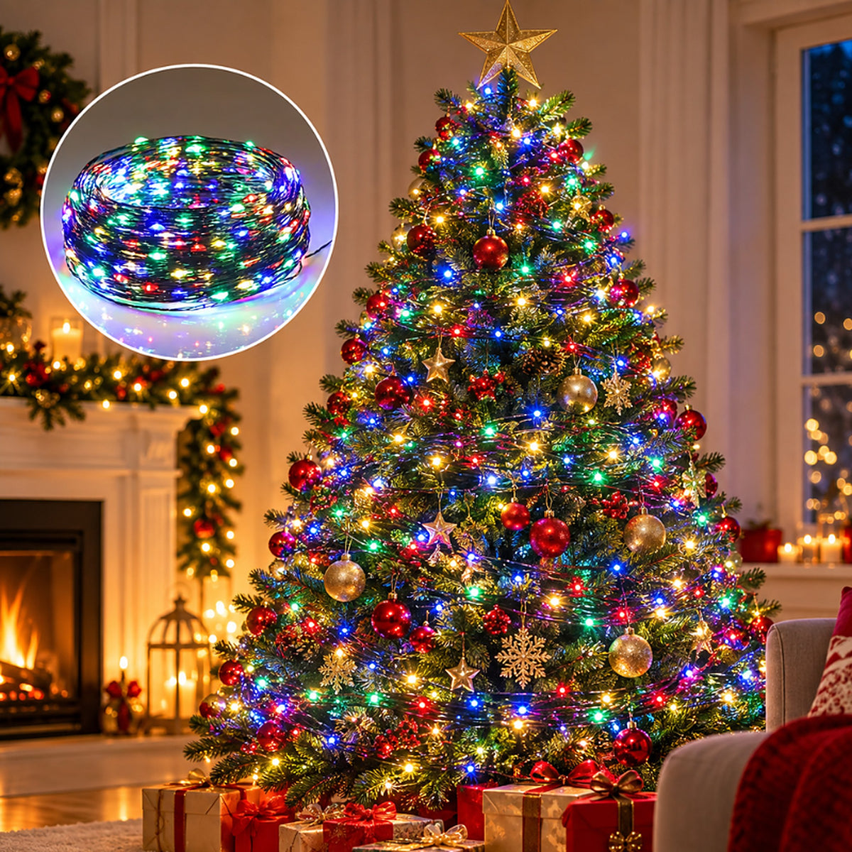 Kerstlampjes – Lichtslinger tot 100 Meter met Afstandsbediening (5)