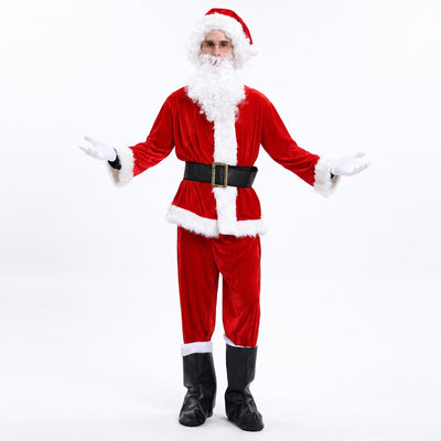 Kerstman Outfit - Compleet Fluwelen Kerstmanpak voor Volwassenen