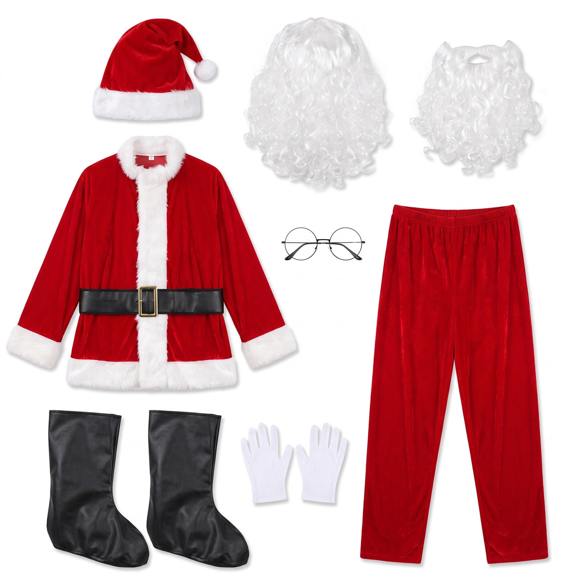 Kerstman Outfit – Compleet Fluwelen Kerstmanpak voor Volwassenen (2)