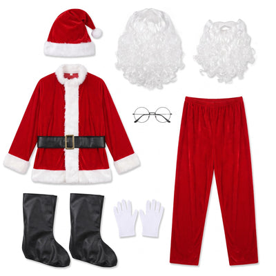 Kerstman Outfit – Compleet Fluwelen Kerstmanpak voor Volwassenen (2)