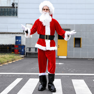 Kerstman Outfit – Compleet Fluwelen Kerstmanpak voor Volwassenen (3)