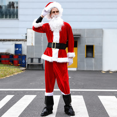 Kerstman Outfit – Compleet Fluwelen Kerstmanpak voor Volwassenen (4)