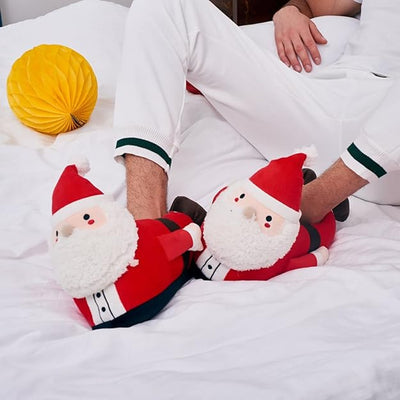 Kerstman Pantoffels – Pluche Sloffen in Vrolijk Kerstmandesign (5)