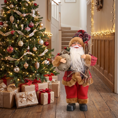 Kerstman Pop – Staande Kerstman Figuur van 30 cm in 3 Uitvoeringen (3)