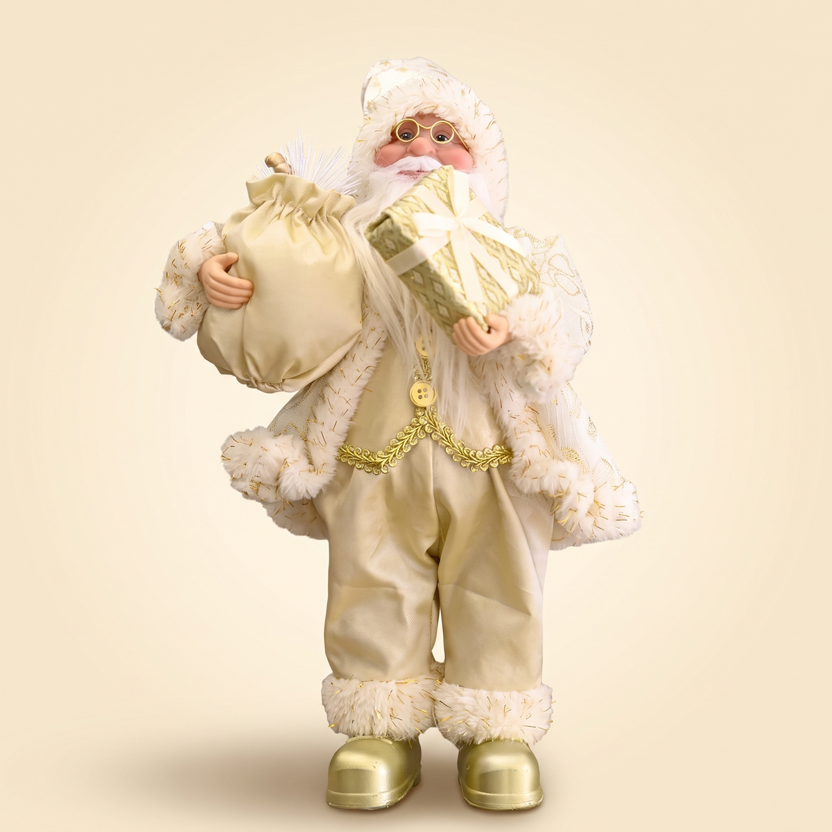 Kerstman Pop Crème Wit