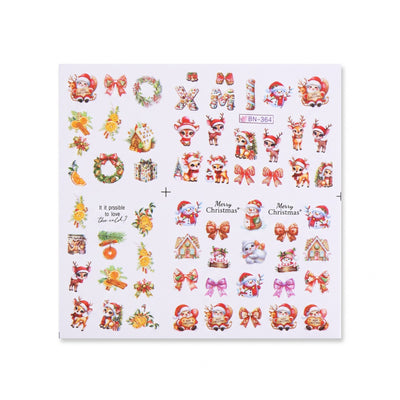 Kerstnagels Stickers – Nail Art Set met 12 Designs (3)