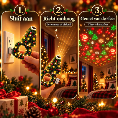 Zo werkt de kerstprojector in drie stappen