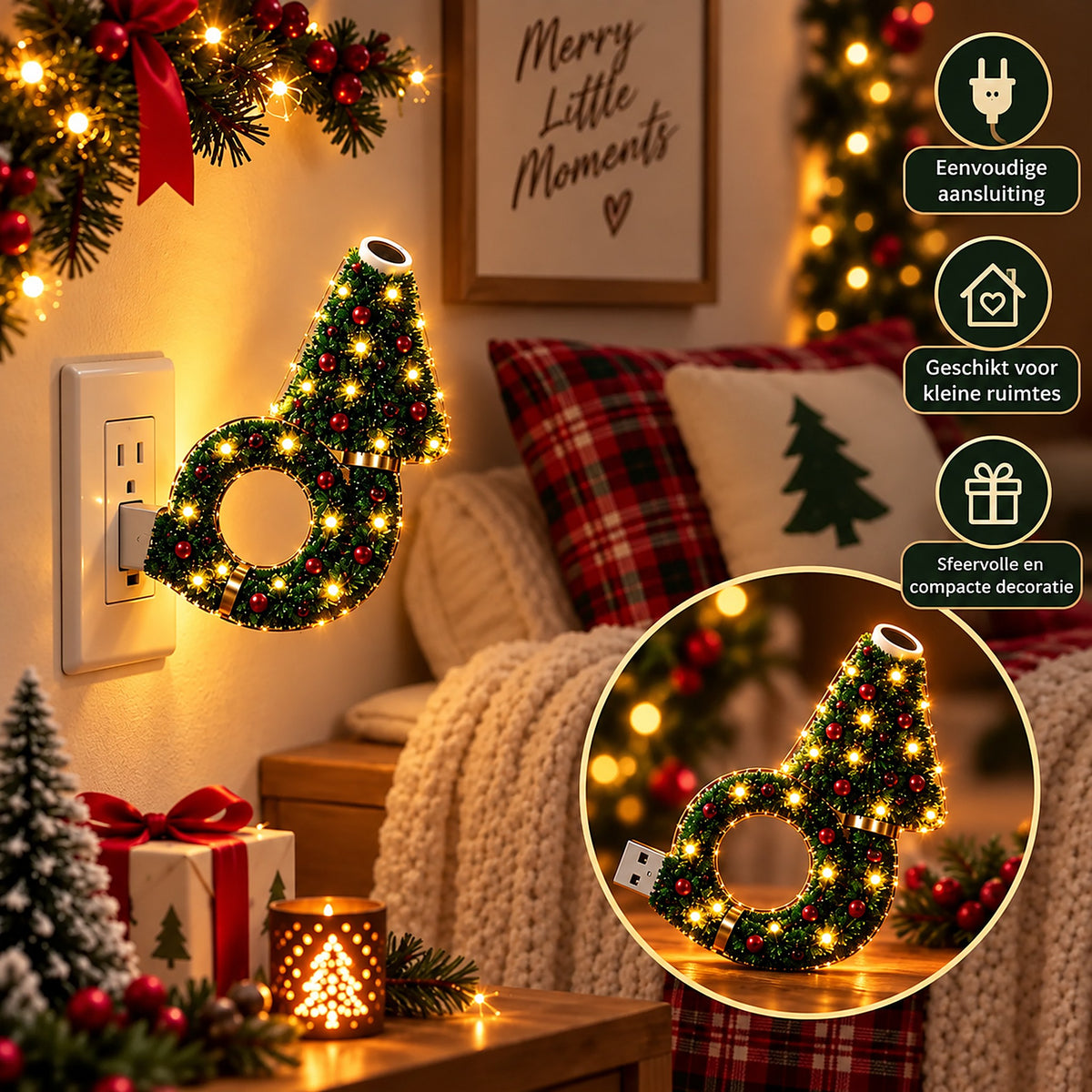 Kerstprojector als compacte kerstdecoratie