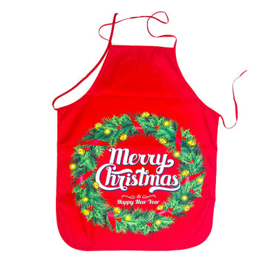 Kerstschort - Keukenschort met Vrolijke Kerstprint, One Size