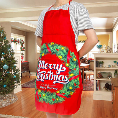 Kerstschort – Keukenschort met Vrolijke Kerstprint, One Size (7)