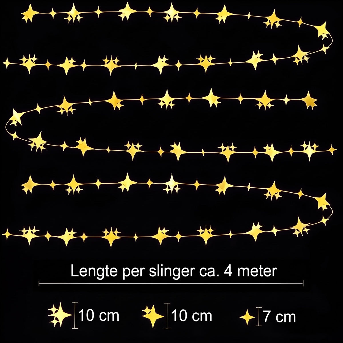 Kerstslinger Goud 3 Slingers (12 m)