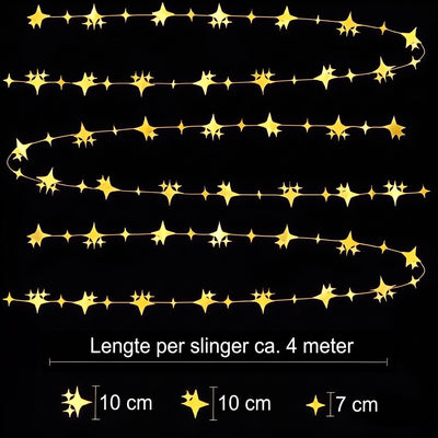 Kerstslinger Goud 3 Slingers (12 m)