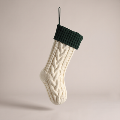 Kerstsok Wit/Groen