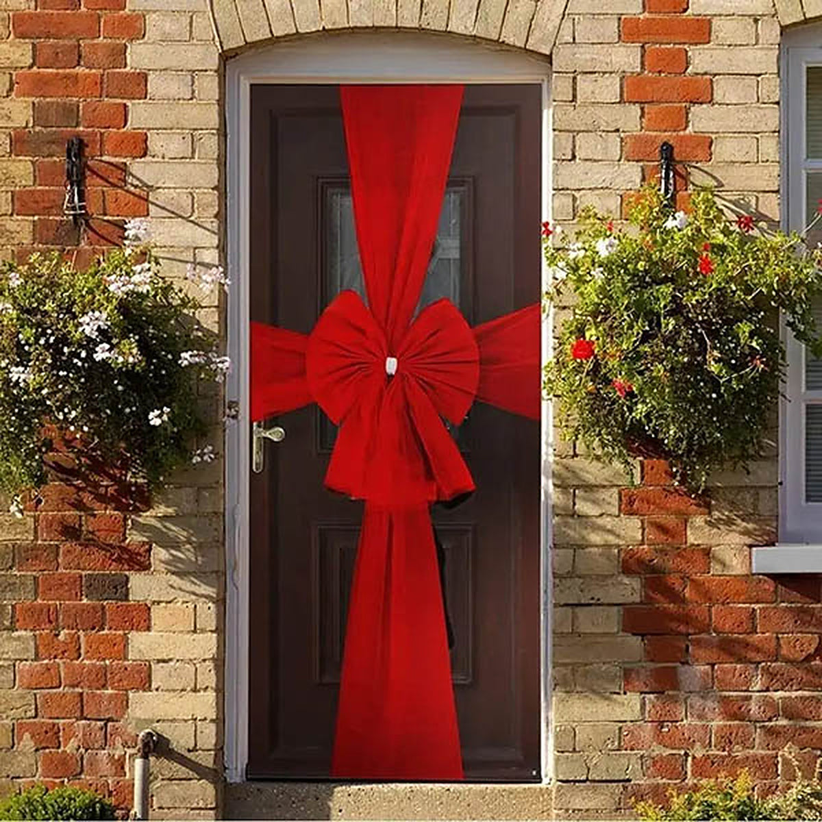 Kerststrik XL – Rode Deurstrik van 80 cm met 7,5 Meter Lint (3)