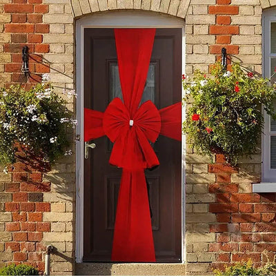 Kerststrik XL – Rode Deurstrik van 80 cm met 7,5 Meter Lint (3)