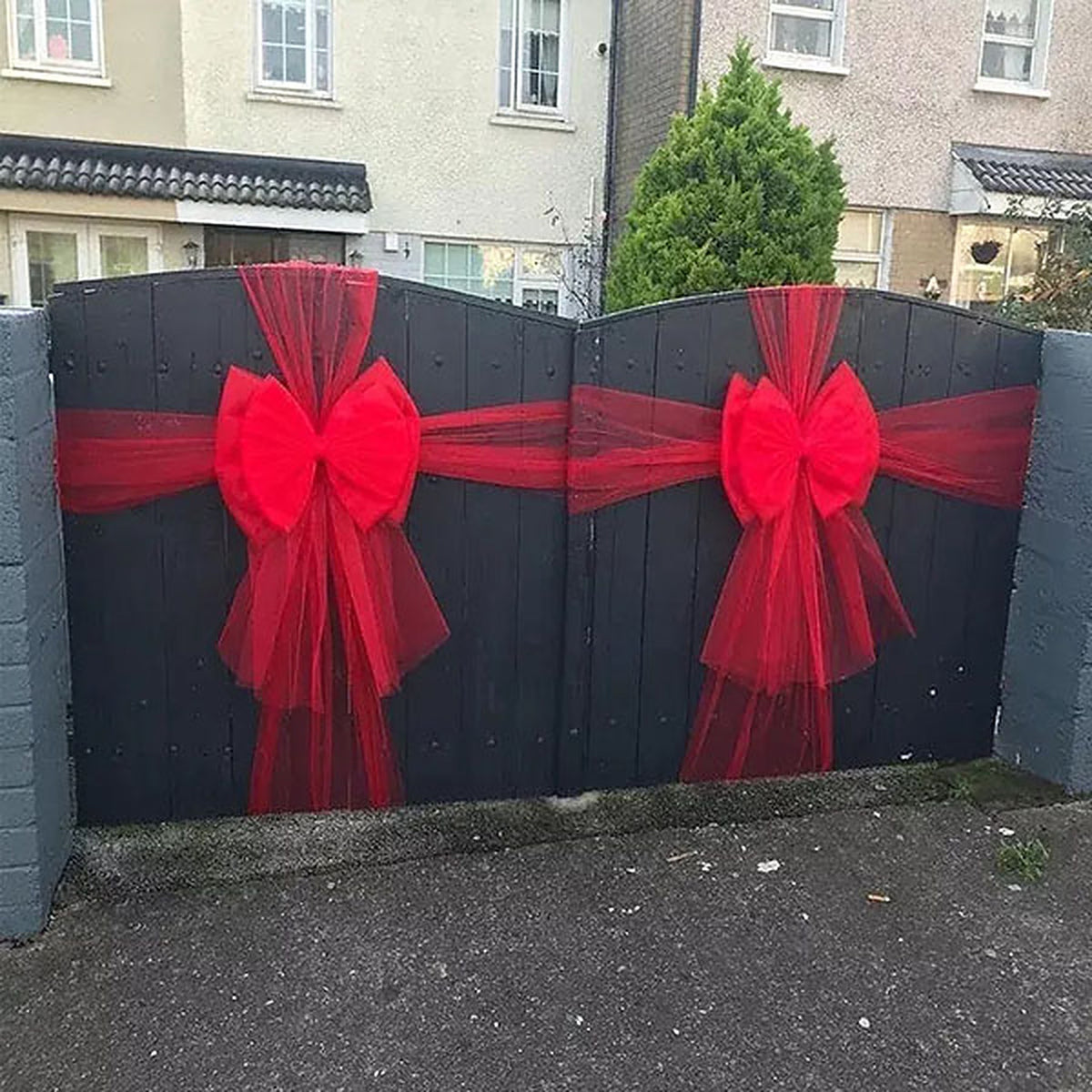 Kerststrik XL – Rode Deurstrik van 80 cm met 7,5 Meter Lint (7)