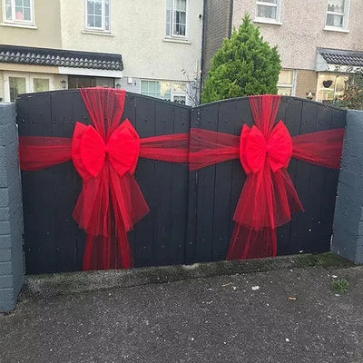 Kerststrik XL – Rode Deurstrik van 80 cm met 7,5 Meter Lint (7)