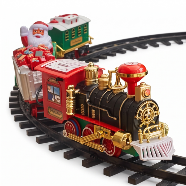 Train de Noël - train suspendu pour sapin de Noël avec lumière et son