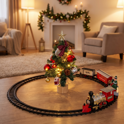 Kersttrein – Hangende Trein voor in de Kerstboom met Licht en Geluid (3)