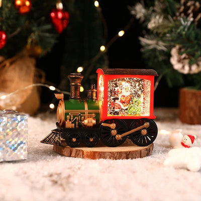Kersttrein Muziekdoos – Retro Locomotief met Licht en 8 Melodieën (3)