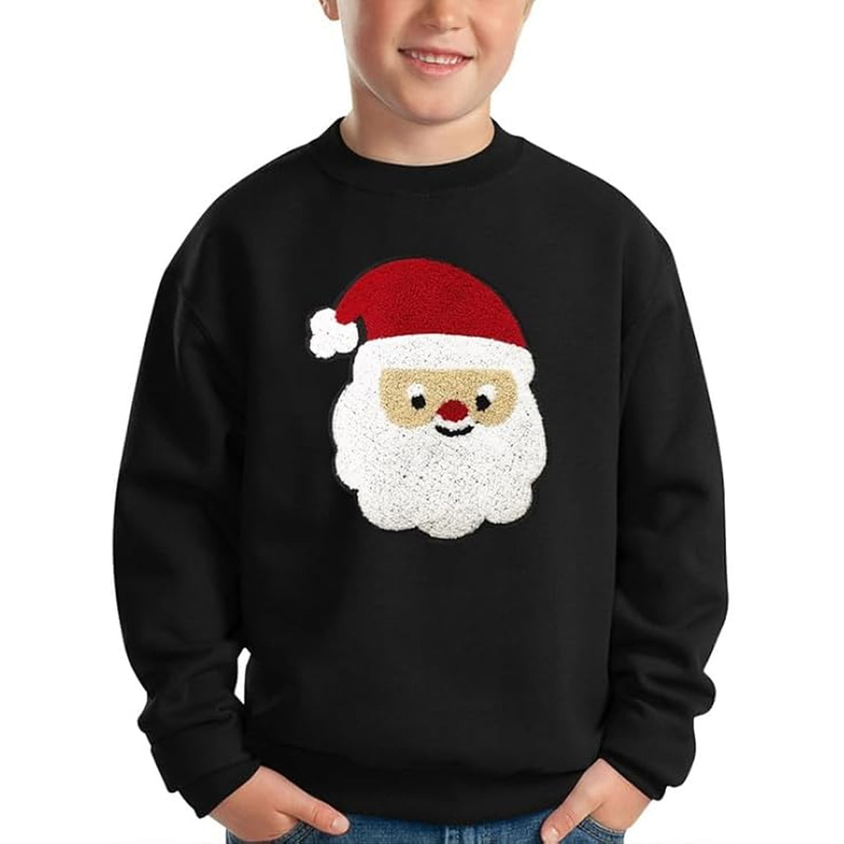 Kersttrui Jongen Kerstman Zwart