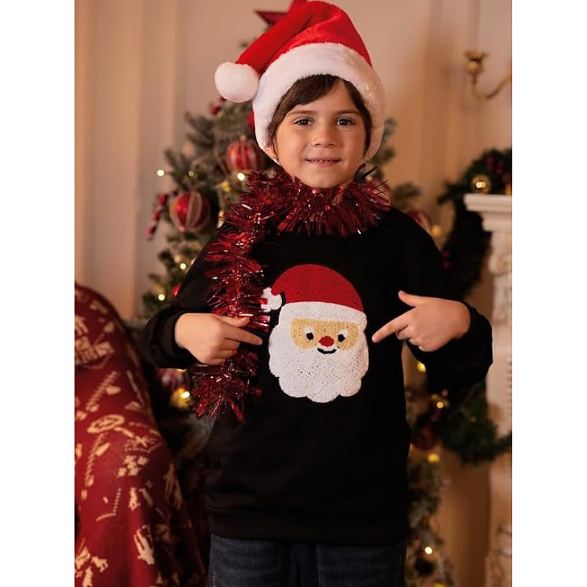 Kersttrui Jongen – Warme Kindertrui met Vrolijk Kerstmanmotief (5)