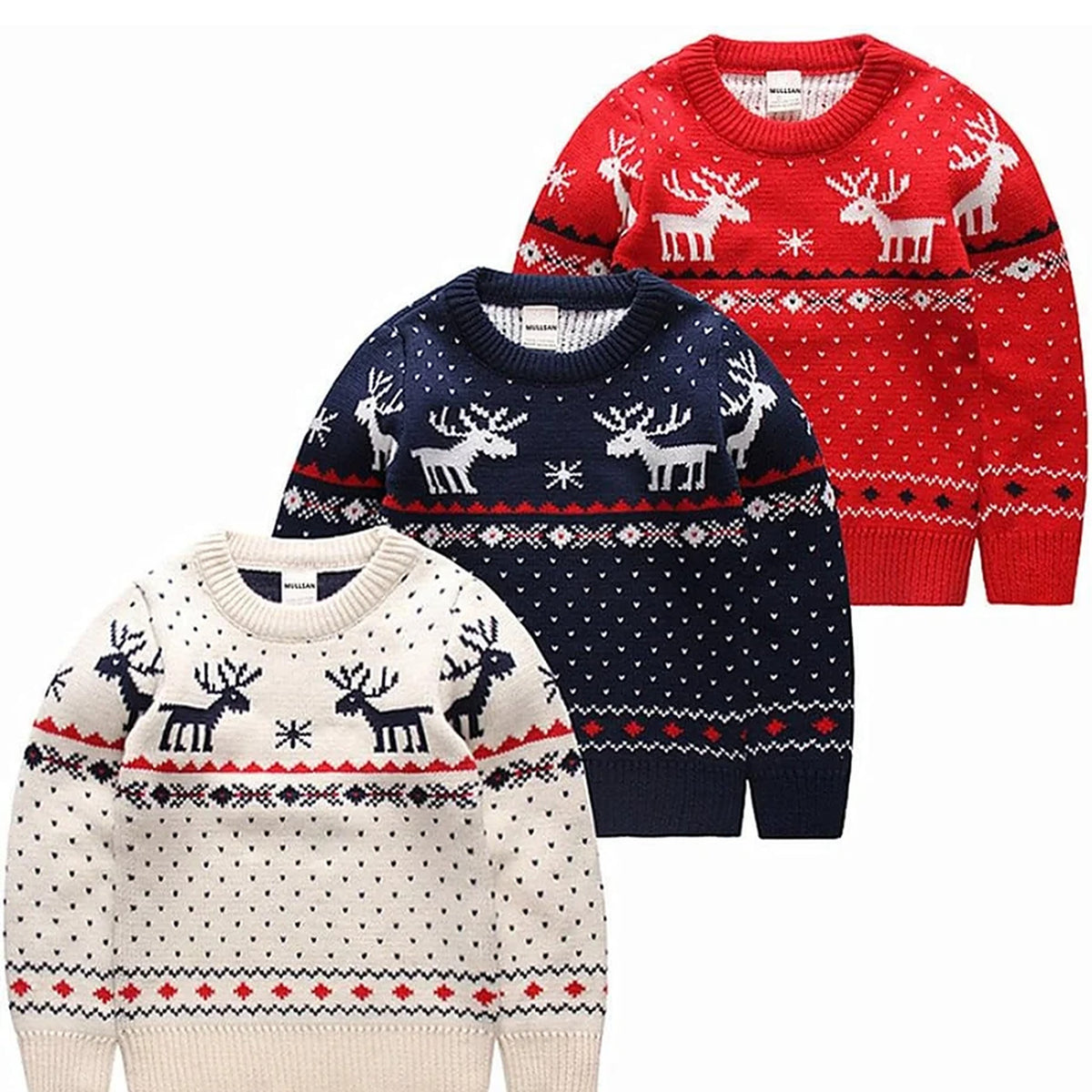 Kersttrui Kinderen – Gebreide Trui met Vrolijk Rendiermotief (4)