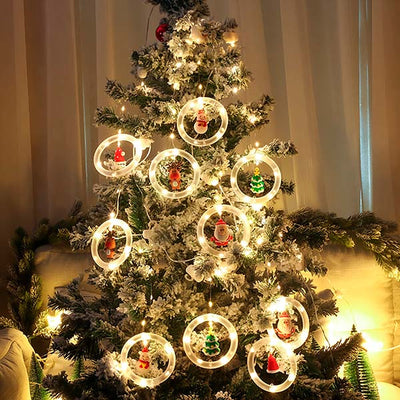 Kerstverlichting Binnen – LED Lichtslinger met Ringen en Kerstfiguren, 3 Meter (3)