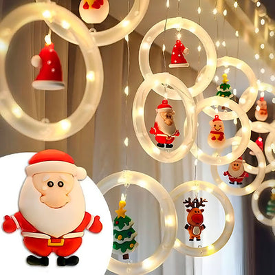 Kerstverlichting Binnen – LED Lichtslinger met Ringen en Kerstfiguren, 3 Meter (6)