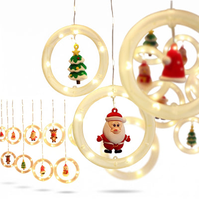 Kerstverlichting Binnen – LED Lichtslinger met Ringen en Kerstfiguren, 3 Meter (8)