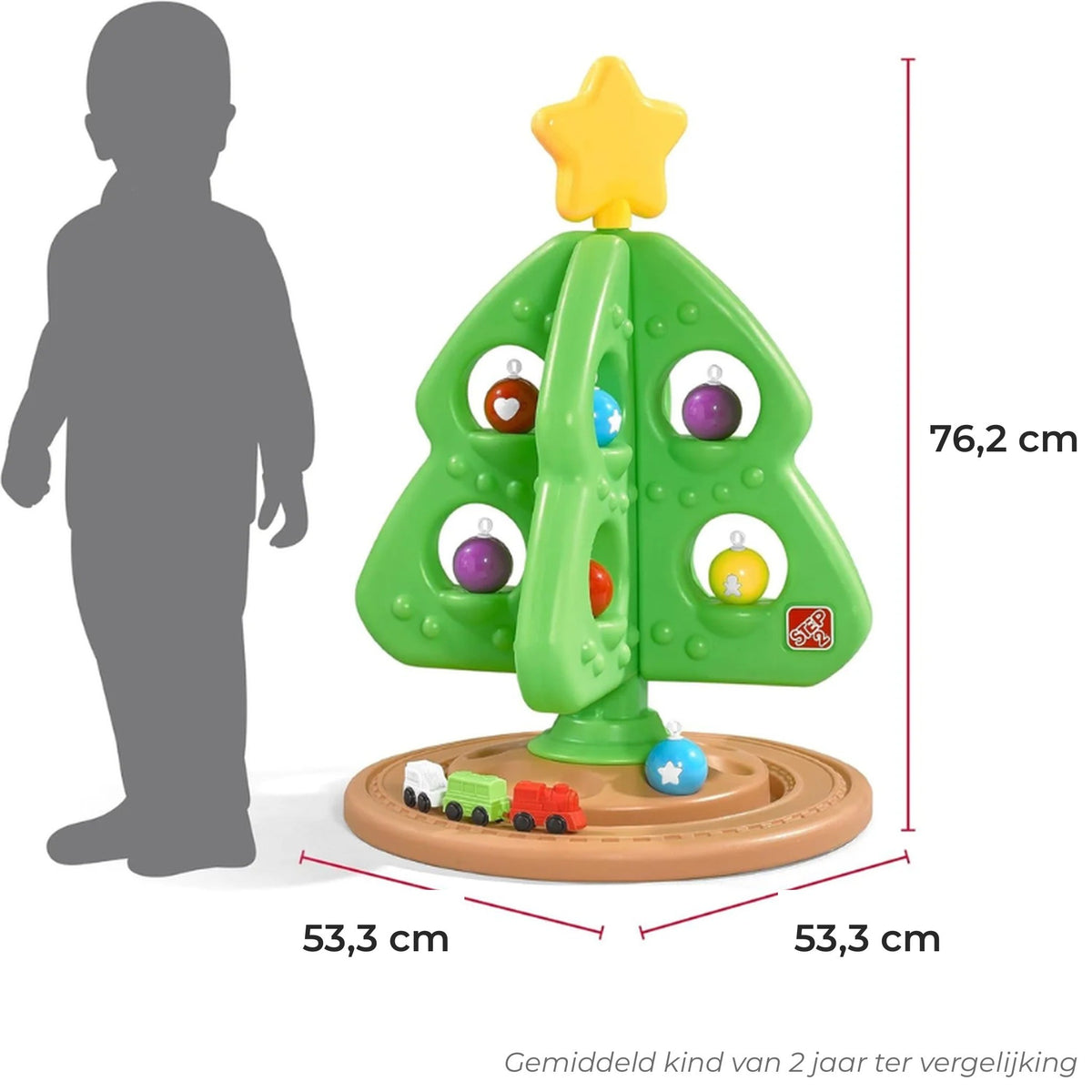 Kinderkerstboom – Interactieve Speelboom met 12 Ornamenten en Treintje (2)