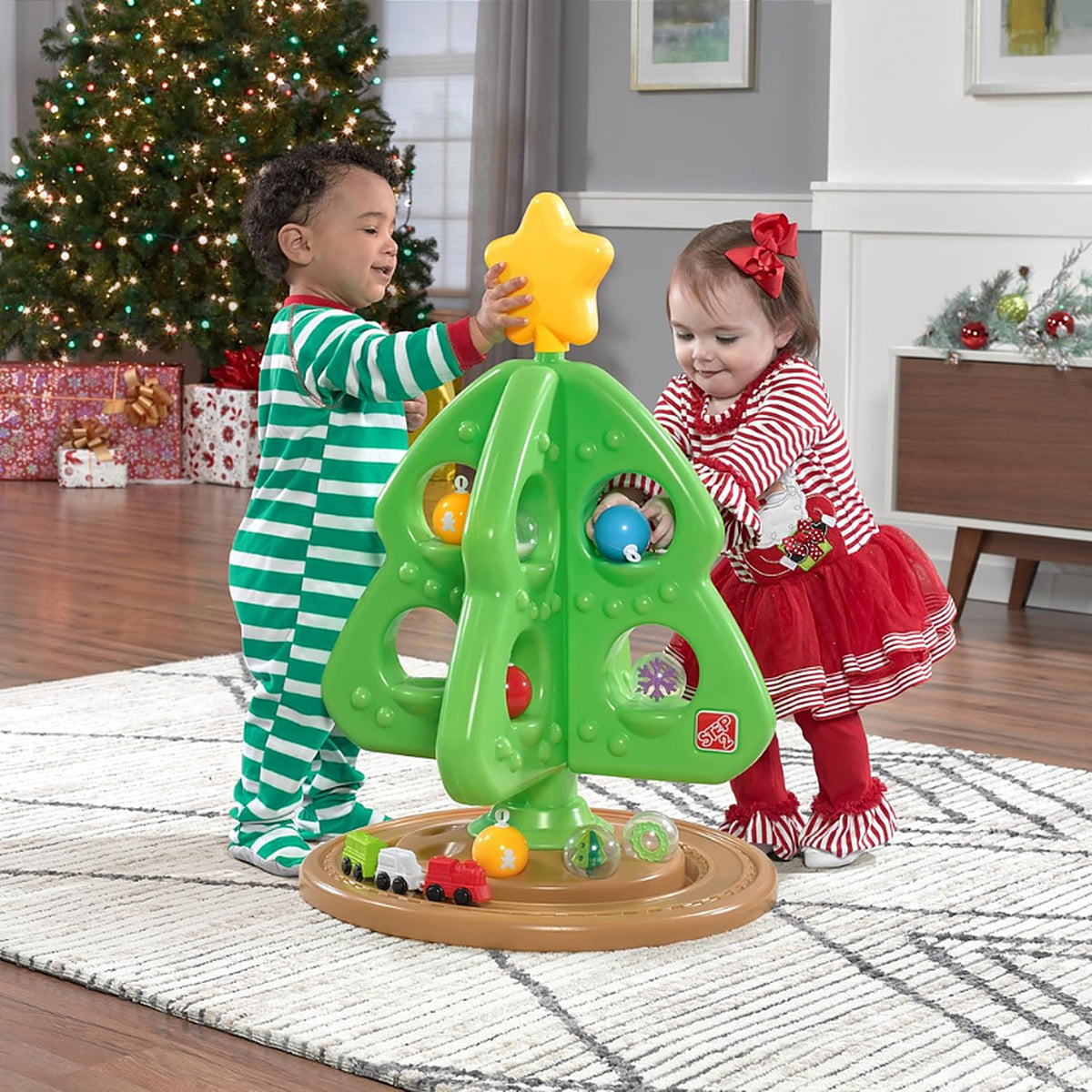 Kinderkerstboom – Interactieve Speelboom met 12 Ornamenten en Treintje (4)