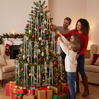 Klatergoud Lametta – 5000 Glinsterende IJspegelslierten voor de Kerstboom (2)