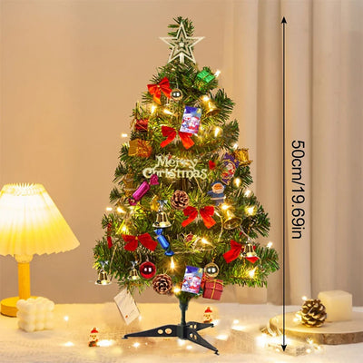 Kleine Kerstboom met Verlichting - Versierd Tafelmodel van 50 of 60 cm