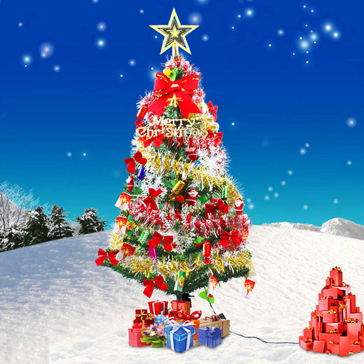 Kunstkerstboom met Verlichting – Inclusief LED's en Versiering, 60 of 150 cm (5)