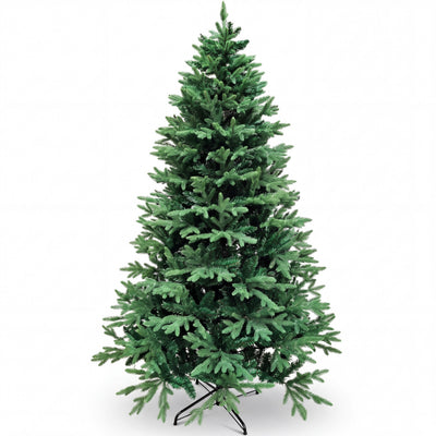 Volle groene kunstkerstboom vooraanzicht