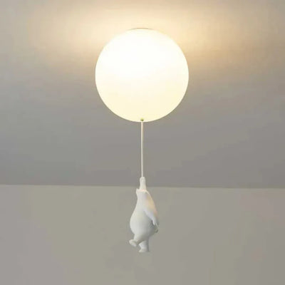 LumoBear - Plafonnier - Lampe enfant ludique avec ours et ballon