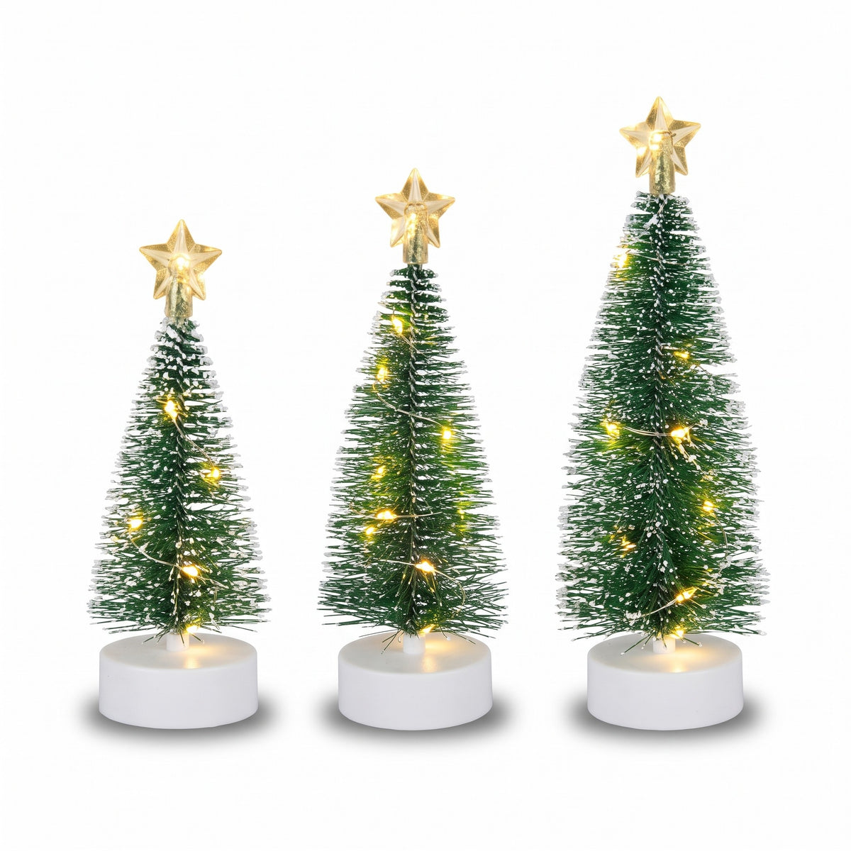 LED Kerstboompje – Besneeuwd Mini Boompje met Ster en Lichtjes (6)