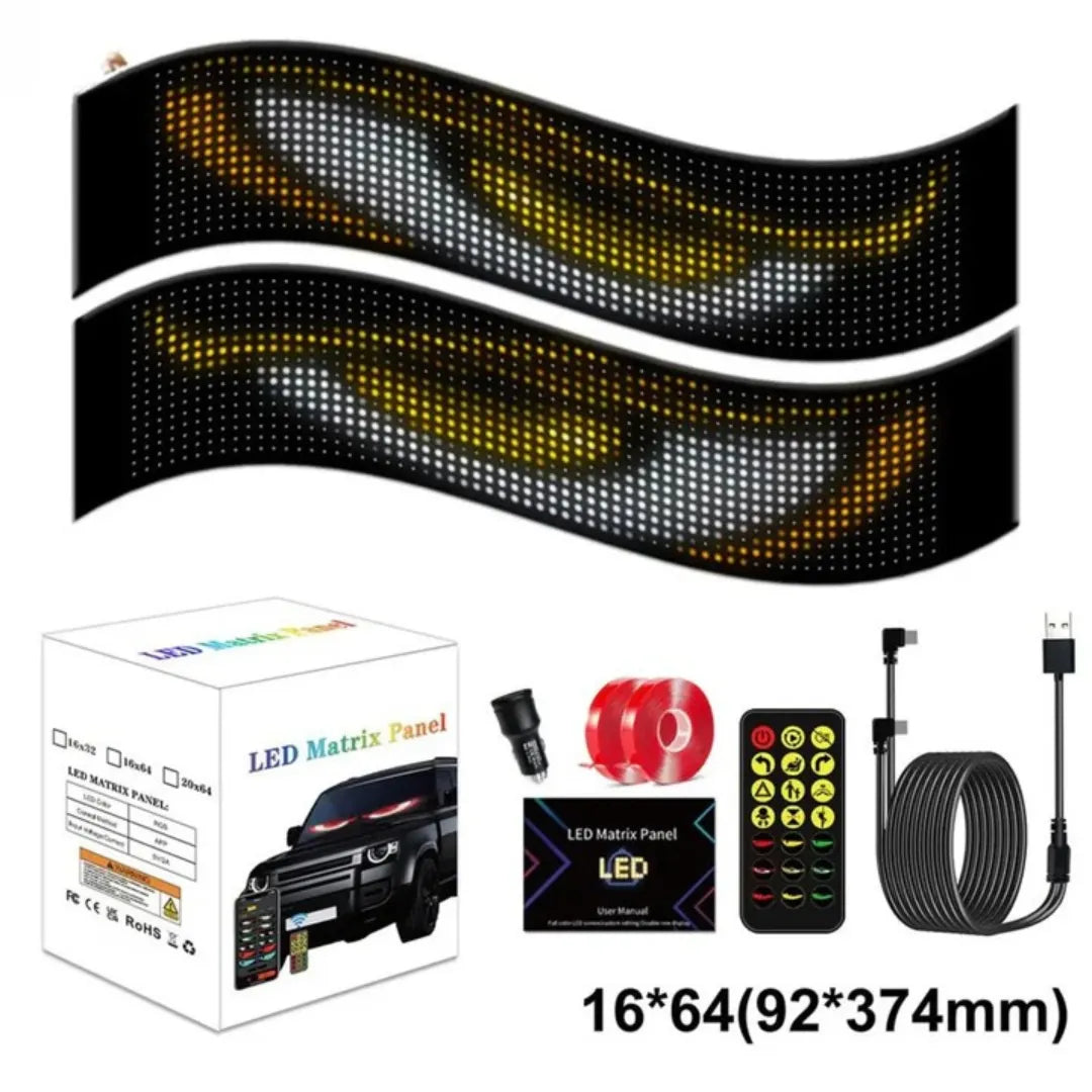 Écran LED - Affichage de voiture flexible avec contrôle par application