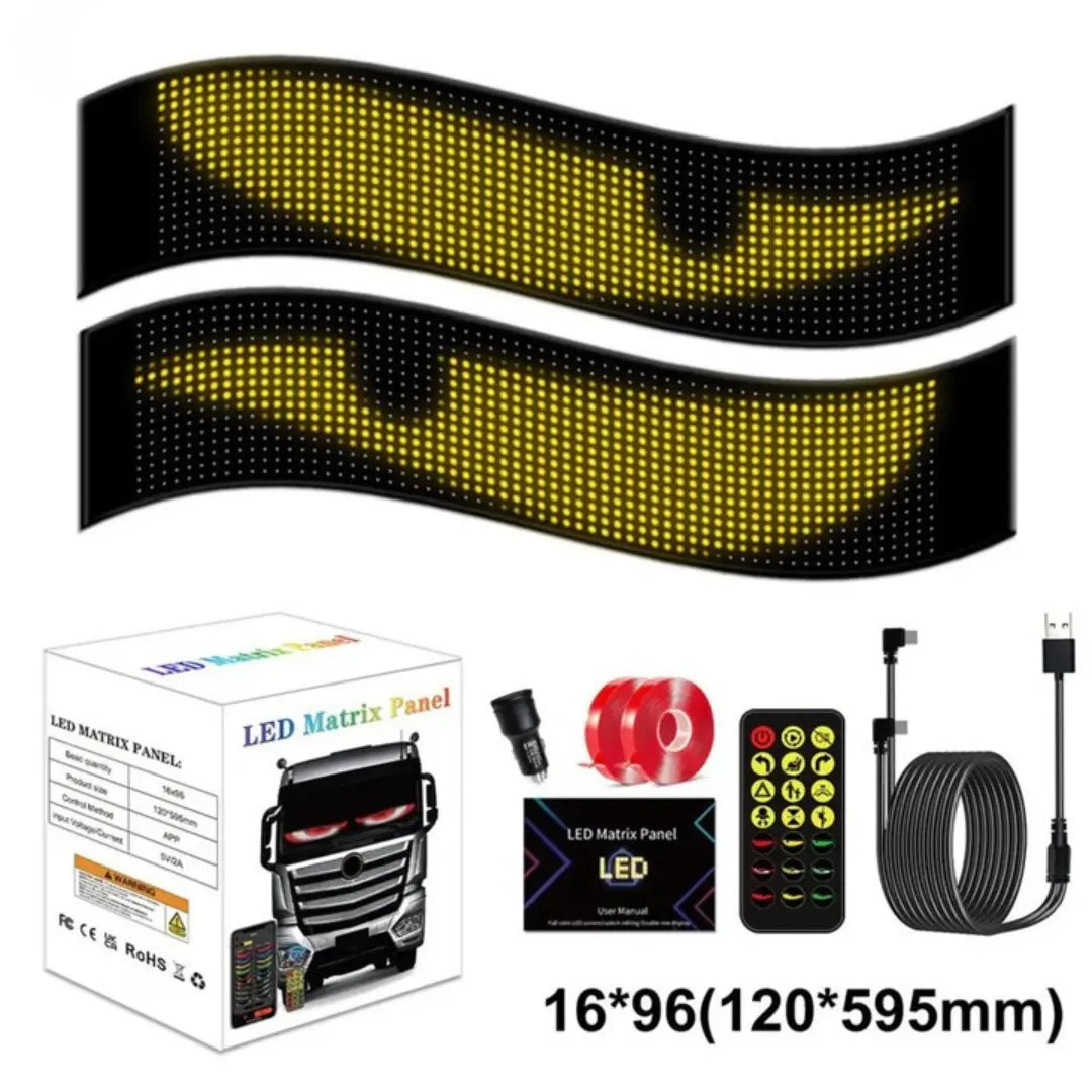 Écran LED - Affichage de voiture flexible avec contrôle par application