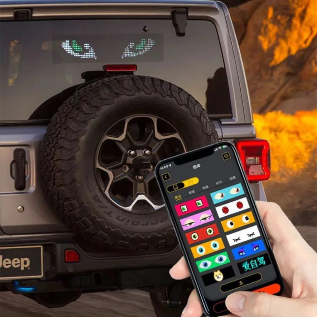 Écran LED - Affichage de voiture flexible avec contrôle par application