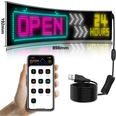 Écran LED - Affichage de voiture flexible avec contrôle par application