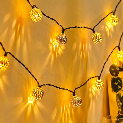 Lichtsnoer Buiten - Marokkaanse Solar Lantaarns met 100 LED's