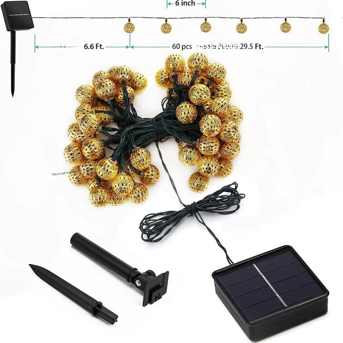 Lichtsnoer Buiten – Marokkaanse Solar Lantaarns met 100 LED's (3)