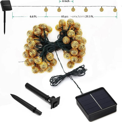 Lichtsnoer Buiten – Marokkaanse Solar Lantaarns met 100 LED's (3)