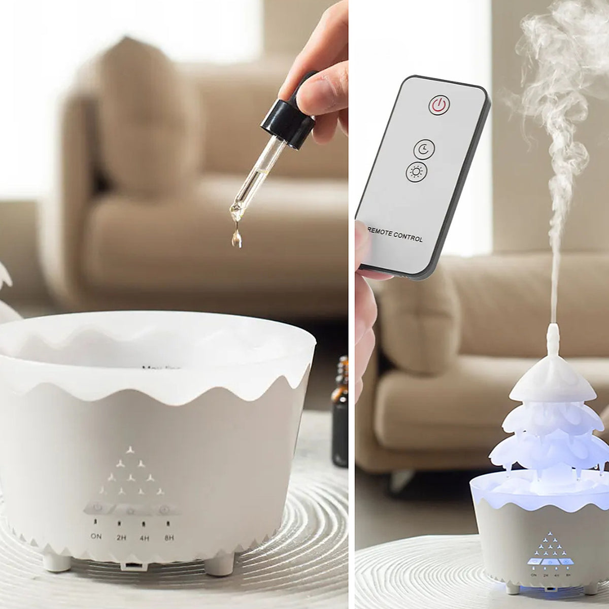 Luchtbevochtiger Kerstboom – Aroma Diffuser met LED Licht (5)