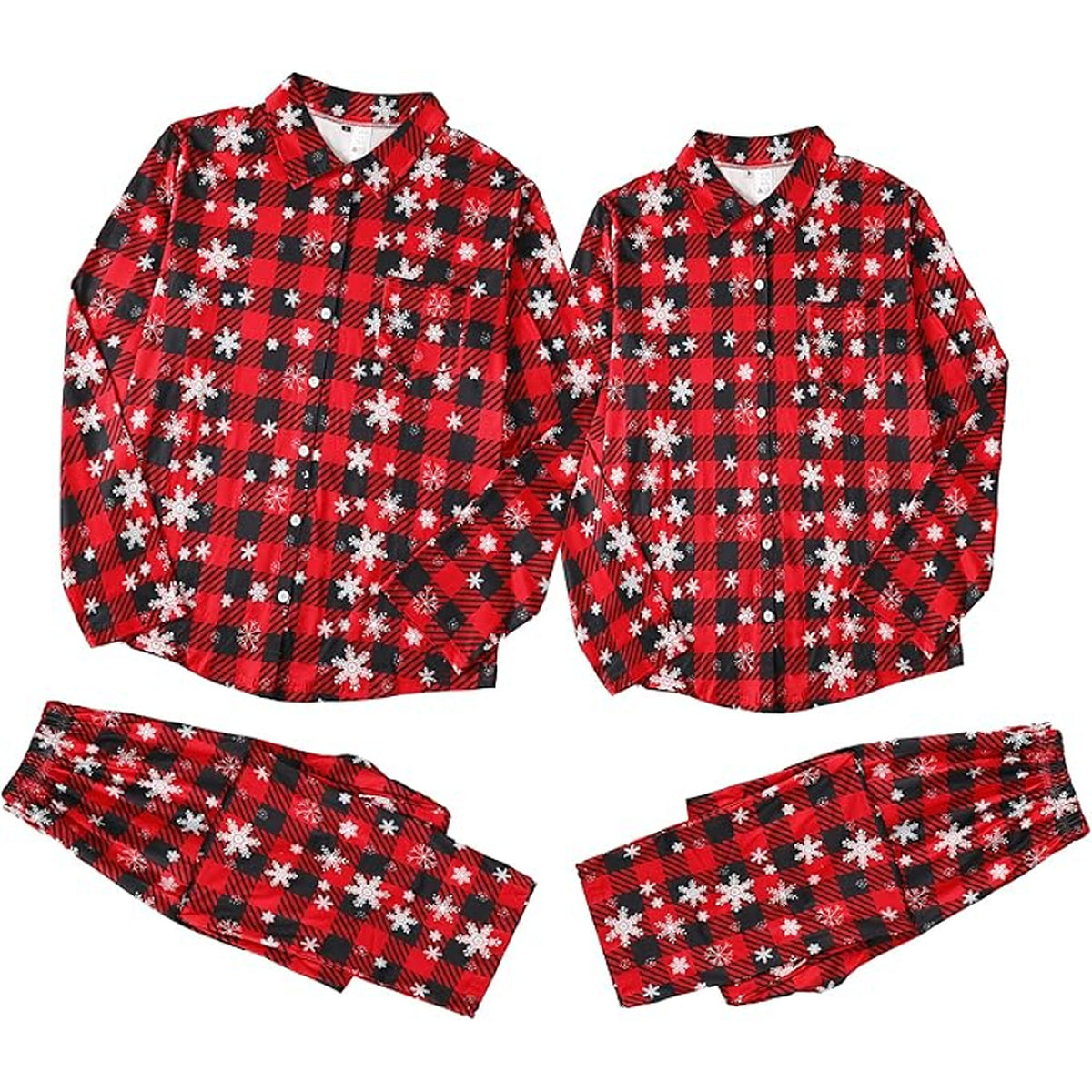 Matching Kerst Pyjama - Geruite Pyjamaset voor Koppels