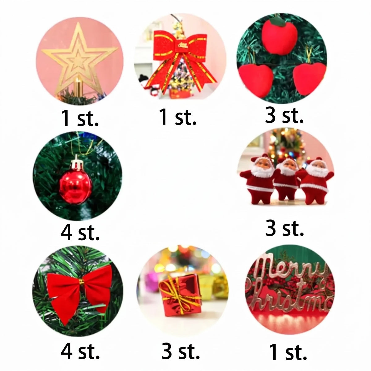 Mini Kerstboom – Versierd Tafelmodel van 30 of 45 cm met Optionele Verlichting (5)